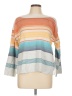 John Paul Richard 100% Cotton Stripes White Pullover Sweater Size L - photo 1