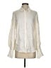 Saloni 100% Silk Ivory Long Sleeve Silk Top Size 2 - photo 1