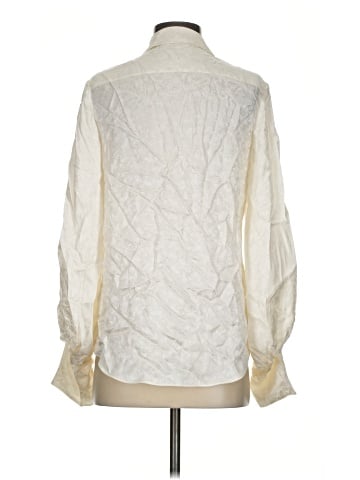 Saloni Long Sleeve Silk Top (view 2)