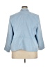 Talbots 100% Polyester Blue Blazer Size 2X (estimated, petite) - photo 2