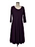 Creation Solid Purple Casual Dress Size M - photo 1