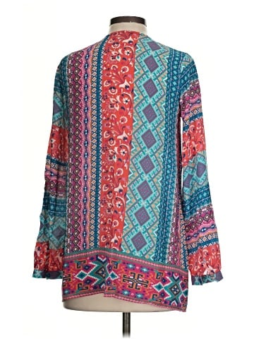 Tolani Long Sleeve Silk Top (view 2)