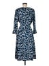 Leota Print Blue Casual Dress Size M - photo 2