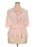 Ashley Stewart Pink 3/4 Sleeve Top Size 18 Plus - photo 1