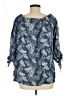 Appraisal Blue 3/4 Sleeve Blouse Size M - photo 2