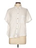 Old Navy 100% Cotton Solid Ivory Short Sleeve Blouse Size L - photo 1