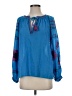 Maeve 100% Cotton Blue Long Sleeve Blouse Size XS - photo 1
