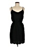 Aqua 100% Polyester Solid Black Casual Dress Size M - photo 1