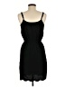Aqua 100% Polyester Solid Black Casual Dress Size M - photo 2