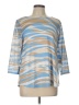 Ruby Rd. Blue 3/4 Sleeve Top Size L - photo 1