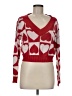 madden nyc 100% Acrylic Hearts Red Pullover Sweater Size M - photo 1