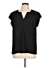 DR2 100% Polyester Black Short Sleeve Blouse Size L - photo 1