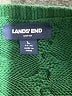 Lands' End 100% Cotton Chevron-herringbone Green Pullover Sweater Size L - photo 4