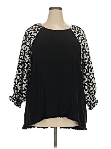 Umgee 3/4 Sleeve Blouse (view 1)