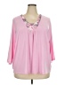 Mary McFadden Pink 3/4 Sleeve Blouse Size 2X - photo 1