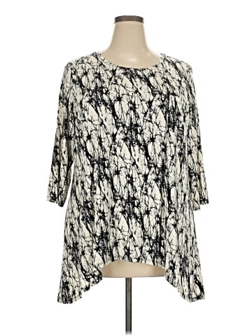 LOGO by Lori Goldstein 3/4 Sleeve Blouse (view 1)