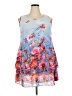 The Pyramid Collection 100% Polyester Floral Blue Casual Dress Size XL - photo 1
