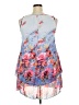 The Pyramid Collection 100% Polyester Floral Blue Casual Dress Size XL - photo 2