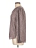 Fun2Fun 100% Polyester Animal Print Brown Long Sleeve Blouse Size L - photo 5