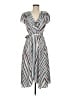 DN Design 100% Polyester Stripes Gray Casual Dress Size 6 - photo 1