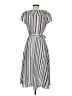 DN Design 100% Polyester Stripes Gray Casual Dress Size 6 - photo 2