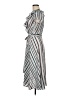 DN Design 100% Polyester Stripes Gray Casual Dress Size 6 - photo 5
