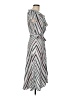 DN Design 100% Polyester Stripes Gray Casual Dress Size 6 - photo 4
