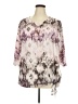Cj Banks 100% Polyester Tie-dye Purple 3/4 Sleeve Blouse Size 2X - photo 1