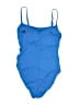 La Blanca Solid Blue One Piece Swimsuit Size S (estimated) - photo 2