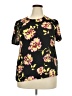 Who What Wear 100% Polyester Black Short Sleeve Blouse Size XXL - photo 1