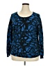 Hampshire Studio Print Blue Pullover Sweater Size 2X - photo 1
