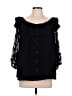 Cato 100% Polyester Black 3/4 Sleeve Blouse Size L - photo 1