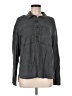 Express 100% Lyocell Gray Long Sleeve Button-Down Shirt Size M - photo 1
