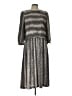 Assorted Brands Chevron-herringbone Gray Casual Dress Size 10 - photo 1