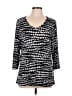 Susan Graver Black 3/4 Sleeve Blouse Size L - photo 1