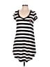 Bamboo Stripes Black Casual Dress Size L - photo 1