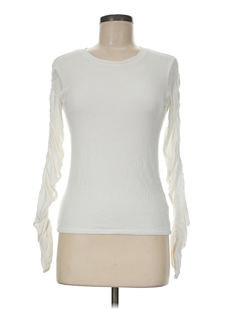 Pre-owned Veronica Beard Jeans Long Sleeve Top In Ivory