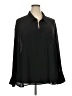 Pleione 100% Polyester Black Long Sleeve Blouse Size 3X - photo 1