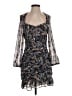Zara 100% Polyester Paisley Blue Cocktail Dress Size S - photo 1