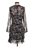 Zara 100% Polyester Paisley Blue Cocktail Dress Size S - photo 2