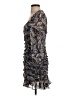 Zara 100% Polyester Paisley Blue Cocktail Dress Size S - photo 5