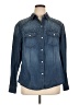 Seven7 100% Cotton Blue Long Sleeve Button-Down Shirt Size 14 - photo 1