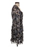 Zara 100% Polyester Paisley Blue Cocktail Dress Size S - photo 4