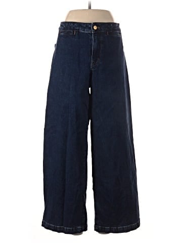 Madewell The Petite Curvy Emmett Wide-Leg Jean in Leffers Wash: Welt Pocket Edition (view 1)