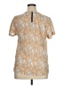 Daniel Rainn 100% Polyester Gold Short Sleeve Blouse Size XL (estimated) - photo 2