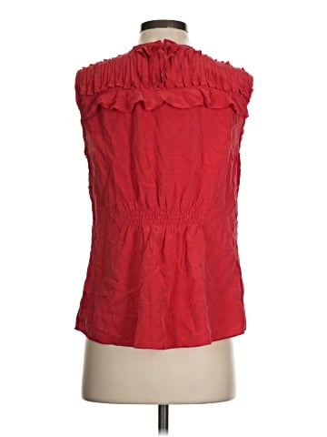 BCBGMAXAZRIA Sleeveless Silk Top (view 2)