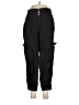 Wrap 100% Linen Black Linen Pants Size 8 - photo 1