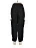 Wrap 100% Linen Black Linen Pants Size 8 - photo 2