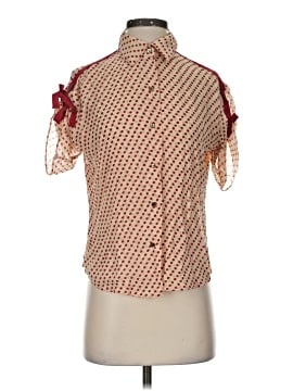 Anne Klein Short Sleeve Silk Top
