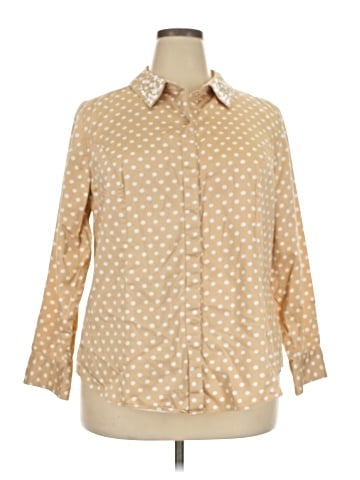 Lane Bryant 3/4 Sleeve Button-Down Shirt (view 1)